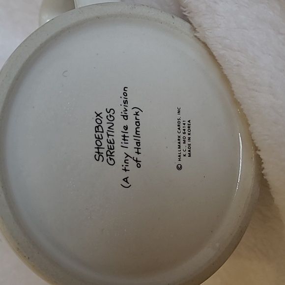 Shoebox greetings Ceramic mug pig & man celebrating hard Humor vintage - Picture 4 of 4